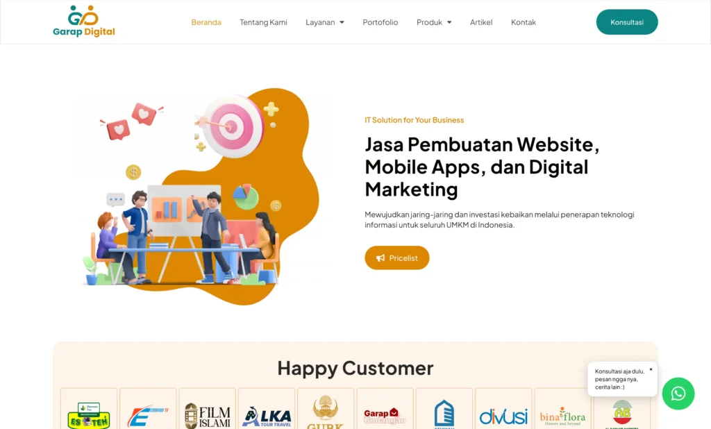 layanan pembuatan website